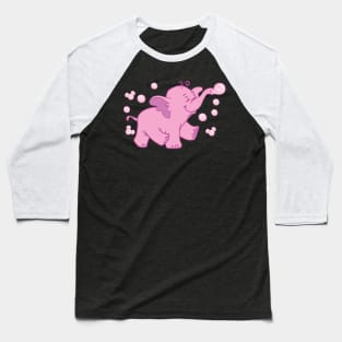 Pink Elephants On Parade Baseball T-Shirt